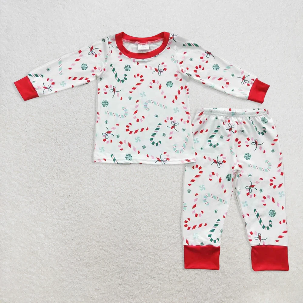 

Baby Boys Christmas Candy Cane Long Sleeve Pajamas Set Kids Holiday Clothing Outfit Baby Boys Christmas Pajamas Set