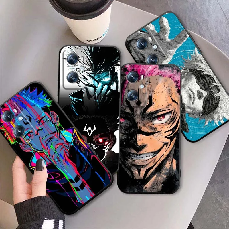 

Anime J-Jujutsu Kaisen Gojo Phone Case For OPPO Reno 7 A96 A40 A58 5 6 Realme GT A74 A78 Neo2 A74 A78 Find X5 X3 X7 X8 Black