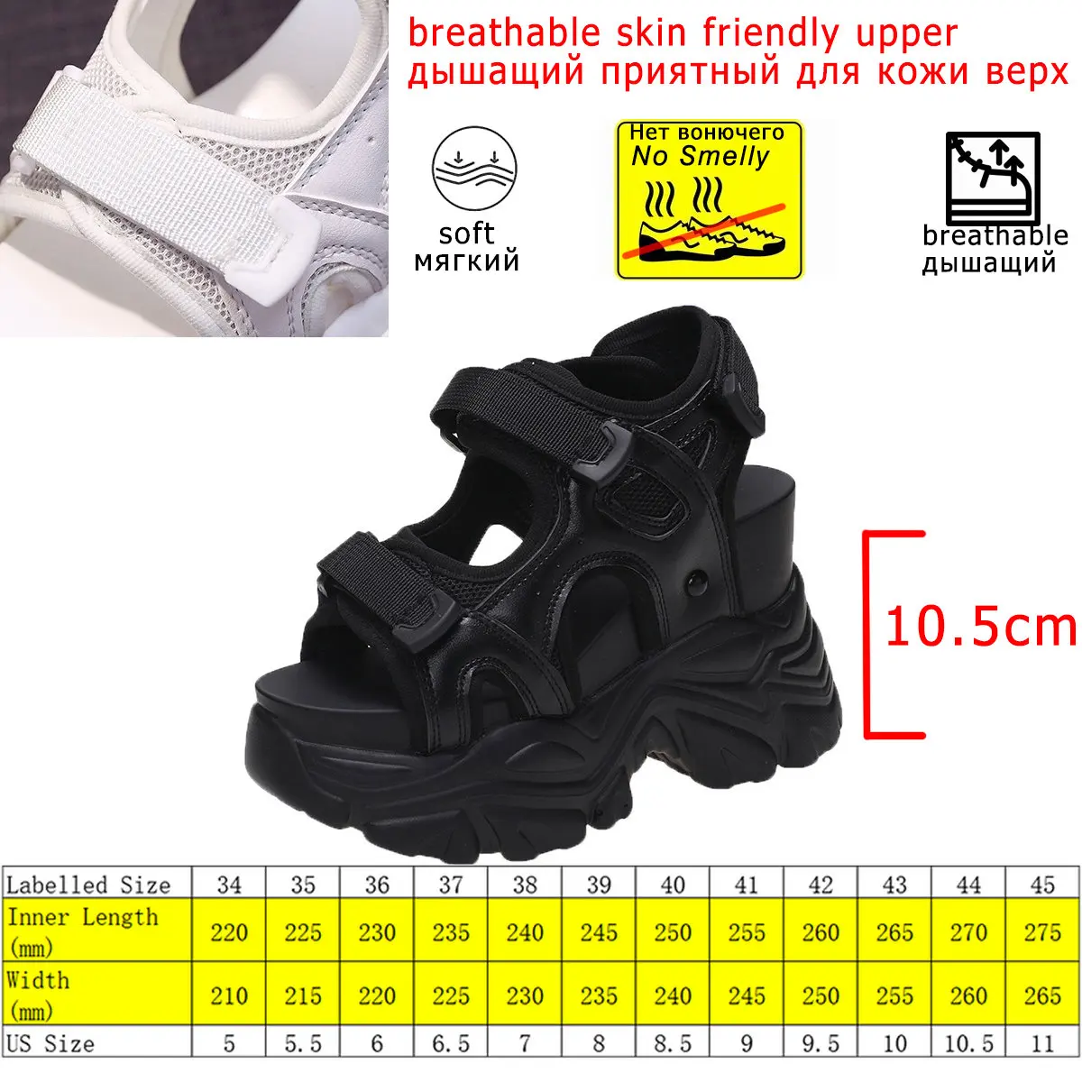 Fujin 10.5cm High Heel Platform Sandals for Women Chunky Wedge Slides Slippers Women Summer Shoes Casual Sandals Zapatos Mujer