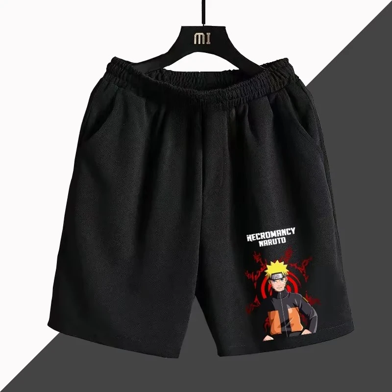 

2025 New Japanese Anime Cotton Printed Shorts Men's Ninja Trend Sports Casual Pants Summer Sports Fitness Running Quarter Pants
