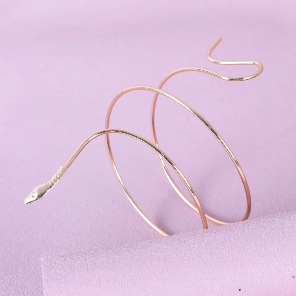 Tribal Chic Wrapped Snake Bracelet Bohemian Style Exaggerated Punk Gothic Jewelry Gift Creative Adjustable Body Bracelet