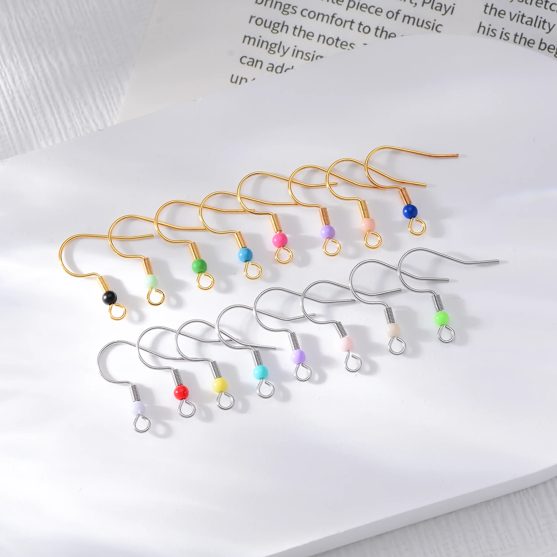 100 Stück/Los (50 Paare) Edelstahl DIY Ohrring-Zubehör Verschlüsse Haken Schmuckherstellung Zubehör Ohrbügel Nicht Allergen – Detail 11