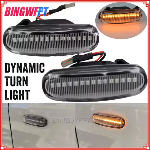 2PCS For Fiat Panda 169 Grande Punto Inkl. Evo Doblo Fiorino Linea Idea Dynamic LED Side Marker Light Repeater Lamp