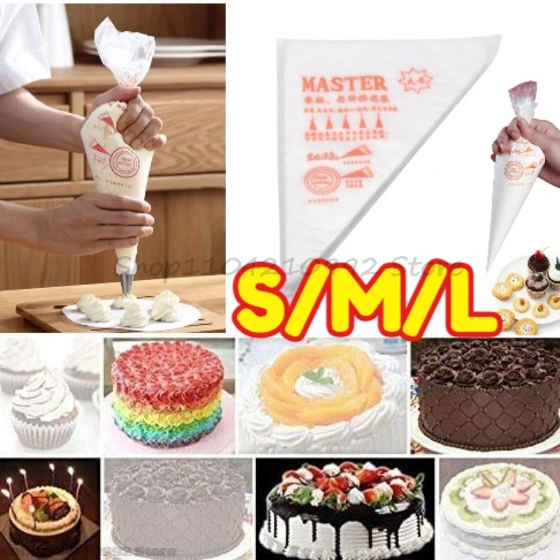 Küche Backen Gebäck und Gebäck Zubehör Einwegprodukte für Kuchen Schlagsahne Spritzbeutel Backzubehör Design