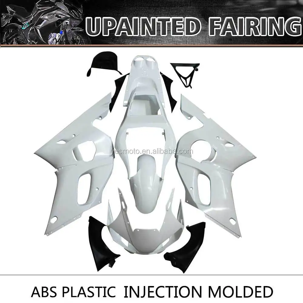 Motorcycle Unpainted Fairing Kit for Yamaha YZF R6 YZFR6 1998-2002 2001 2000 1999 YZF-R6 98-02 Bodywork Fairings Injection Mold