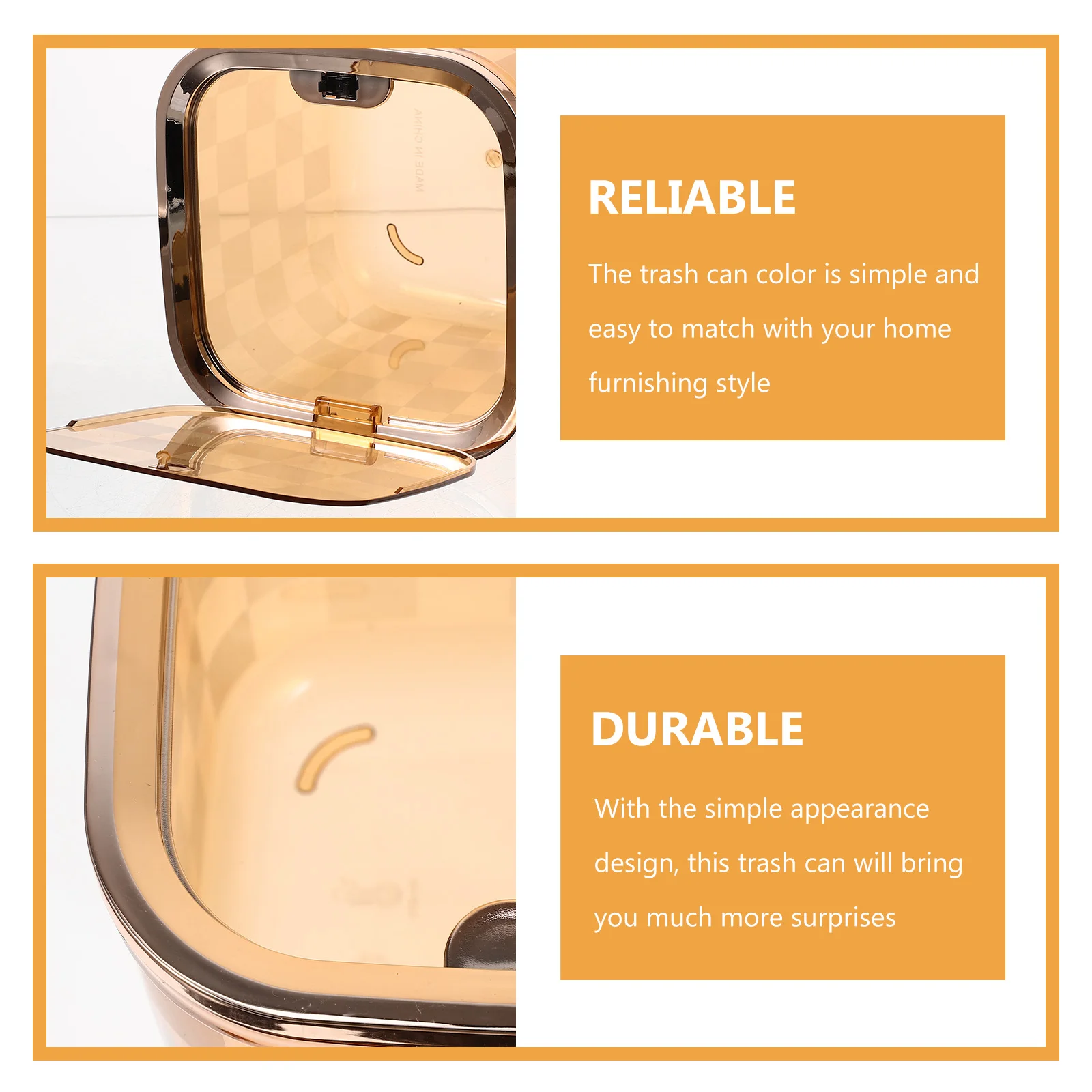 

Container Transparent Trash Can Office Garbage Cans Desktop Rubbish The Pet Small Waste Bin