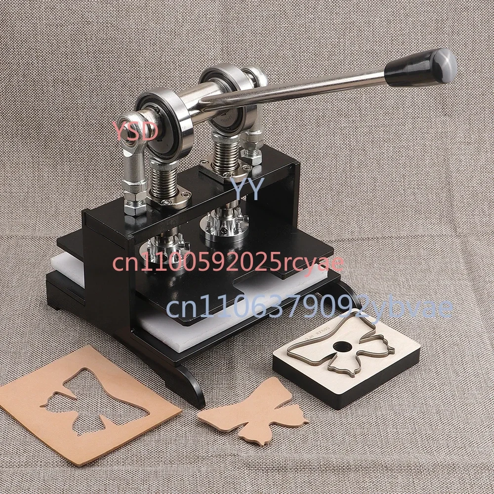 

Профессиональный станок для резки кожи ручной работы, пресс для тиснения, вырубной пресс с двойными направляющими валами – для различных материалов