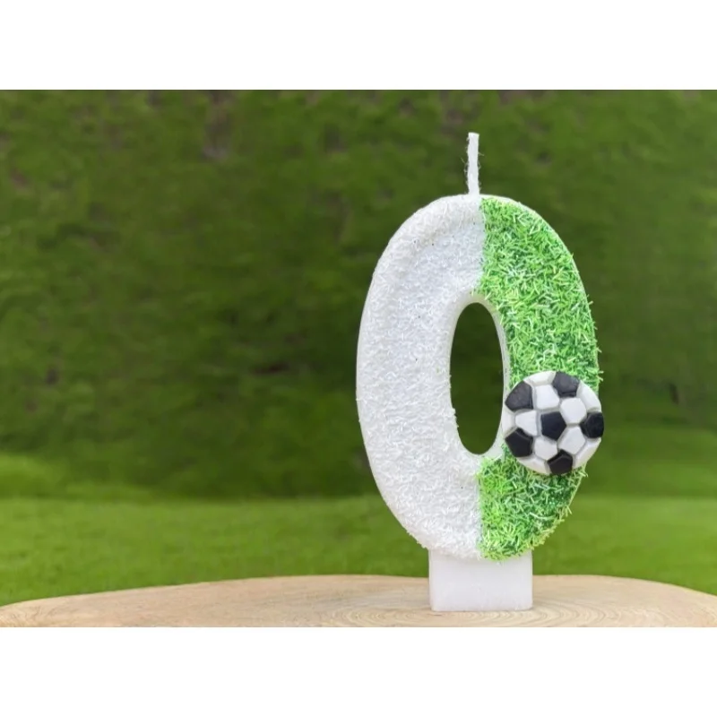 Vitality Baby Football 0-9 Gratis bijpassende combinatie Digitale kaarsen Verjaardagskaarsen Perfect voor verjaardagsfeestjes High End Baki