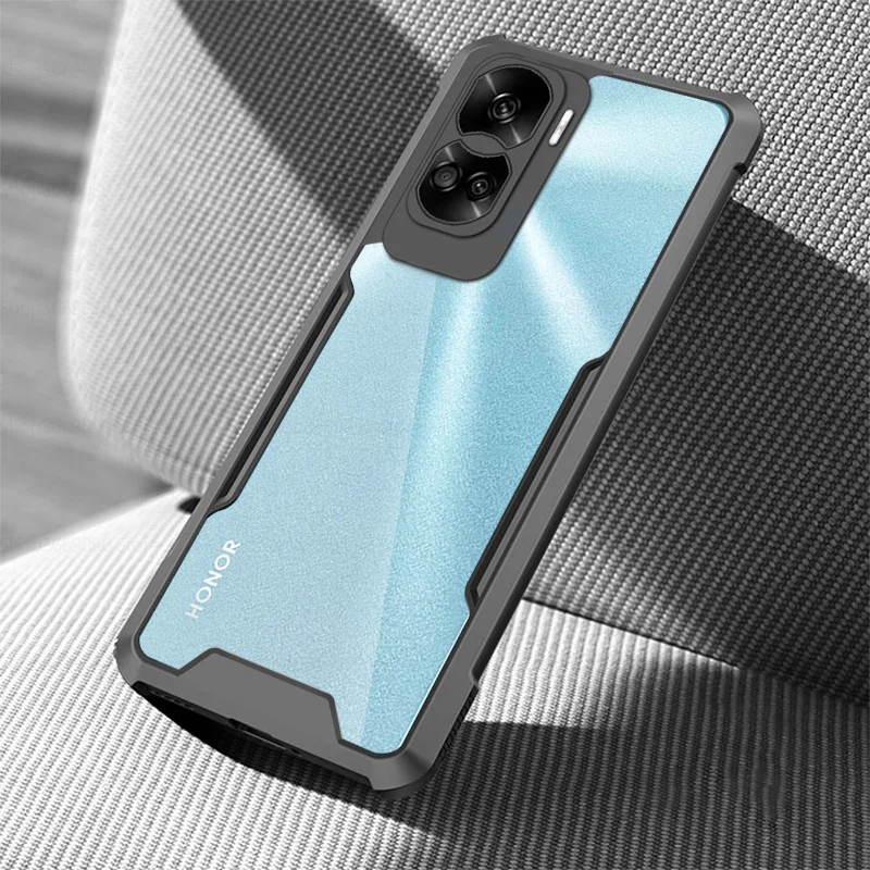 Clear Acrylic TPU Frame Back Cover For Honor 90 Lite Case Shockproof Bumper Armor Fundas Honor90 Lite Honar Xonor 90Lite 90 Lite