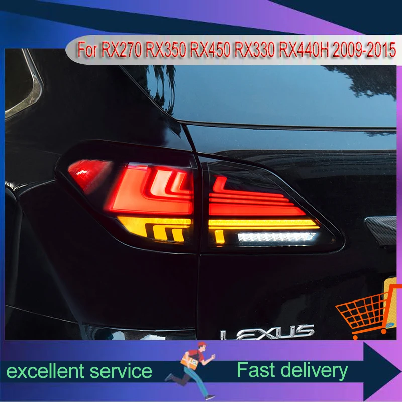 Car Styling for Lexus Taillights RX270 RX350 RX450 RX330 RX440H 2009-2015 Tail Lights Modified Dynamic Signal Auto Accessories