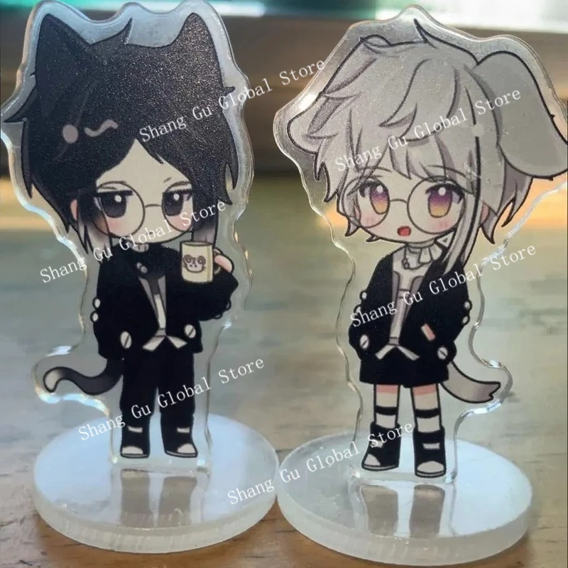 5Cm/1,97in Anime Bungo Stray Dogs Pelat Berdiri Periferal Akrilik Kawaii Atsushi Nakajima Hadiah Ulang Tahun Dekorasi Desktop