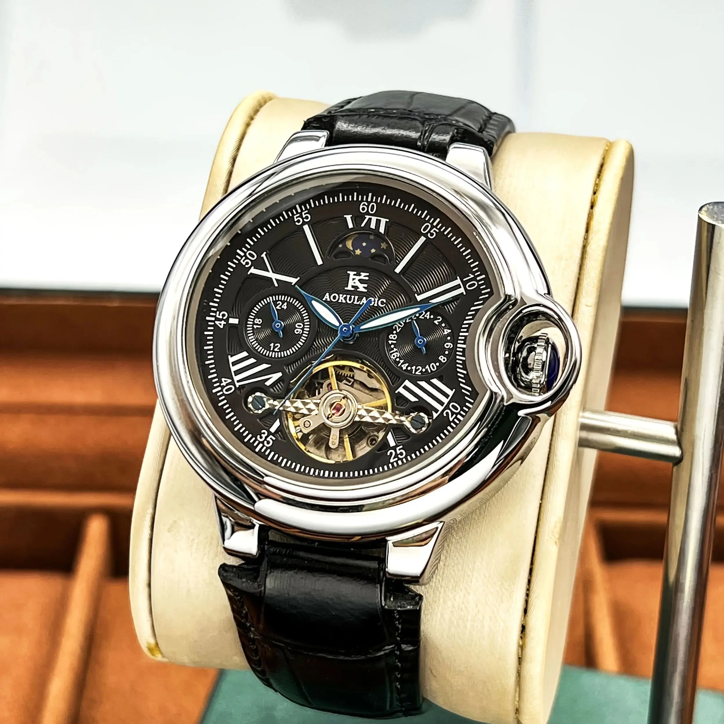 

New Luxury Business Men's Mechanical Watch, Balloon Series Watch for Men, High-End Light Luxury Fashion Casual Versatile Personalized Multifunctional Men's Watch, Fully Automatic Mechanical Watch, the Best Gift for Your Girlfriend