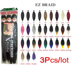 Fine Pack Pre Stretched Easy Synthetic Braiding Hair Kanekalon Jumbo Box  Crochet Curly Hair Wholesale Expression Braiding Hair