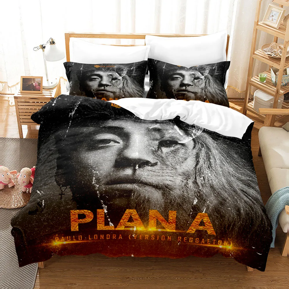 Paulo Londra Bedding Set Duvet Cover + 2 Pillowcases Music Singer Print Bed Linen For Bedroom Decor Bedspread Home Textile Gift