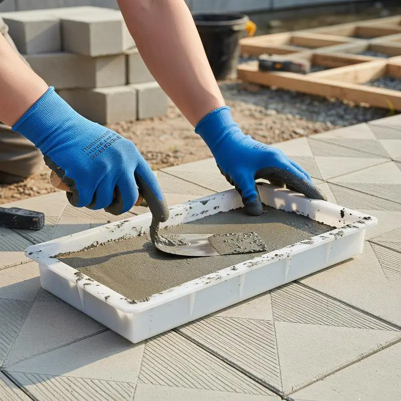 New！1Pcs Square Paving Stone Garden Path Art Antique Tile Plastic Mold Courtyard Non-Slip Concrete Floor Tile Production Mold