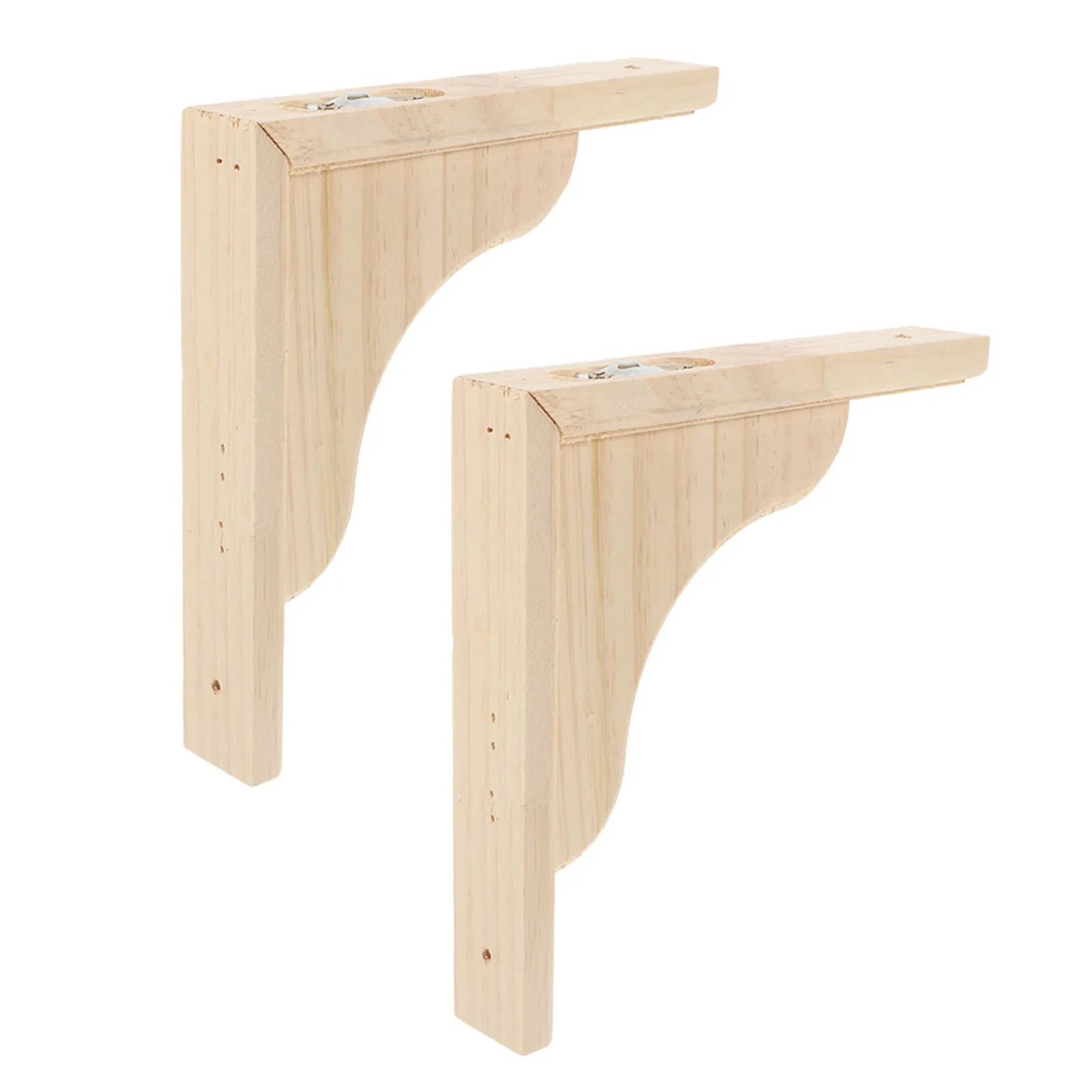 2Pcs Wood Shelf Brackets Triangle Wall Mount Floating Shelf Hardware Corner Braces for Home Bathroom Living Room