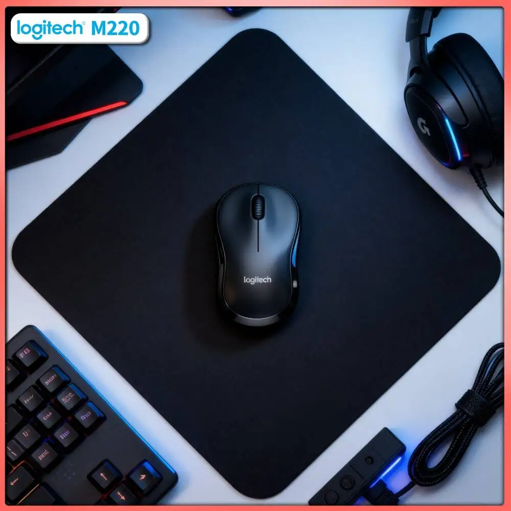 Logitech M220 Quiet Mouse 3 Buttons 10m Distance 2.4GHz USB Receiver 1000 DPI 18-Month Battery Office Accessory