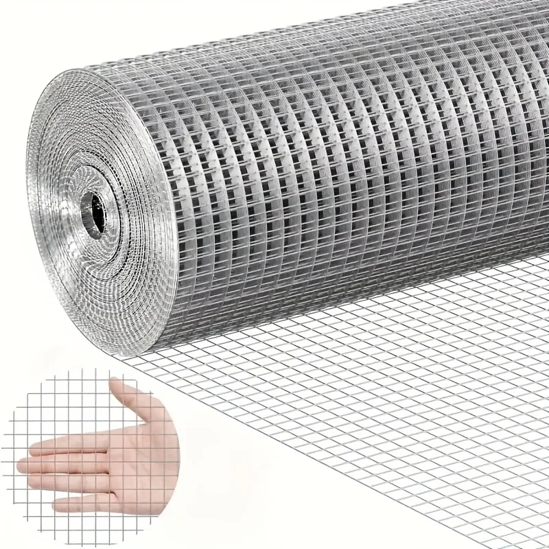 Welded Mesh Garden Fence, Chicken Wire Netting, Welded Fencing for Gardens and Poultry, Galvanized Electric Welding Wire Roll