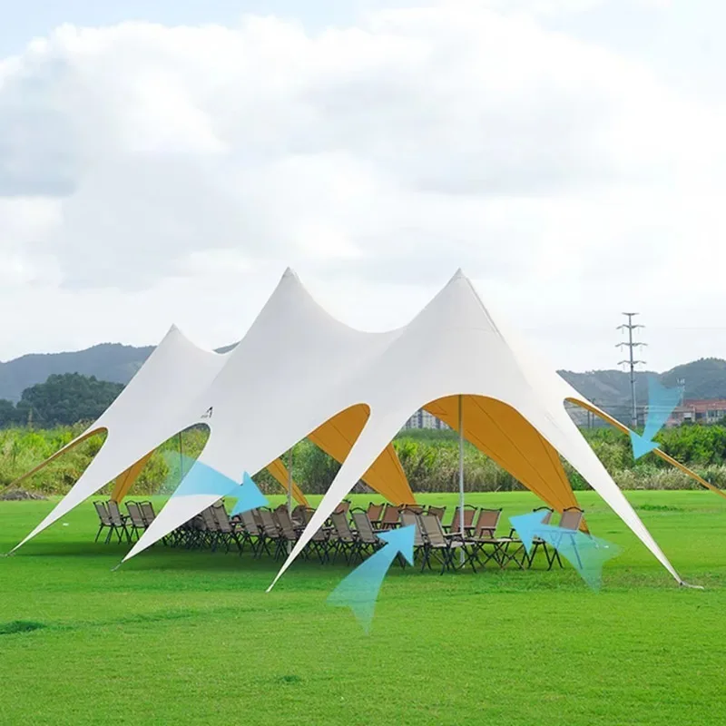 Modern Sunshade Portable Custom Outdoor Large Single Pole Trade Shows Camping Spider Tent Beach Party Events Star Canopy Tent