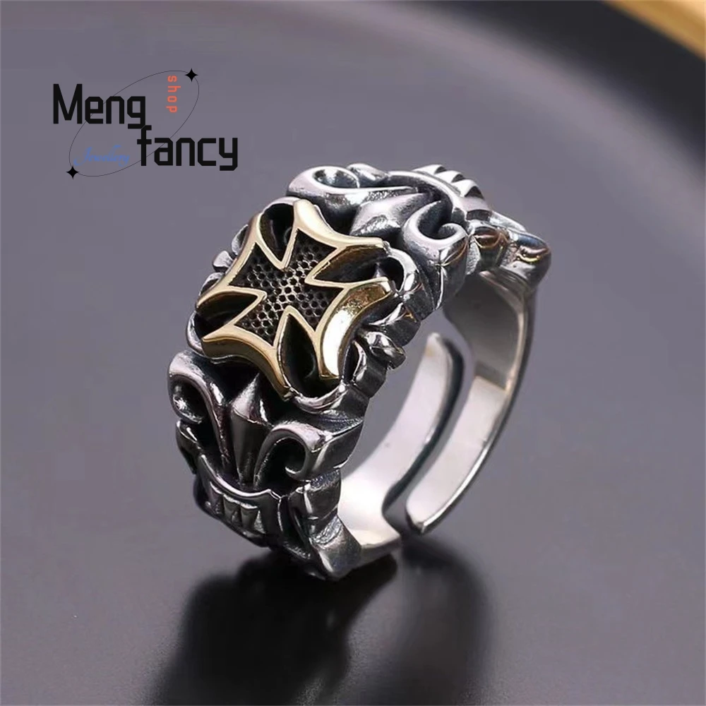 

High-Grade Retro Cross Anchor Ring, Personalized Hip-Hop Punk Trendy Men's Live Ring Fashion Jewelry Exquisite Elegant Popular