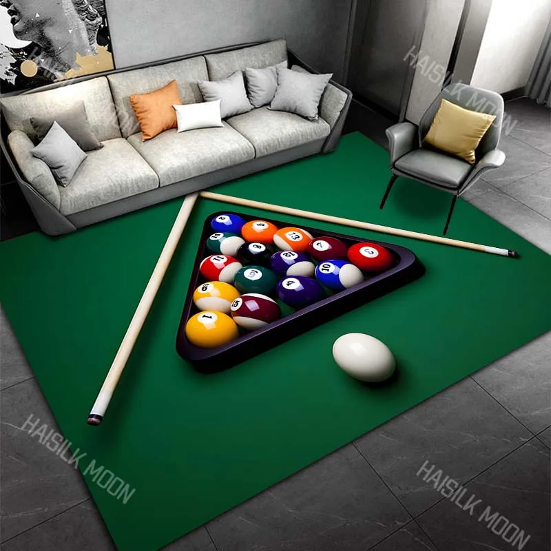 

Ковер с принтом бильярдных шаров для гостиной, спальни, дивана, декор, детский игровой домашний коврик, нескользящий коврик, коврики для игровой комнаты