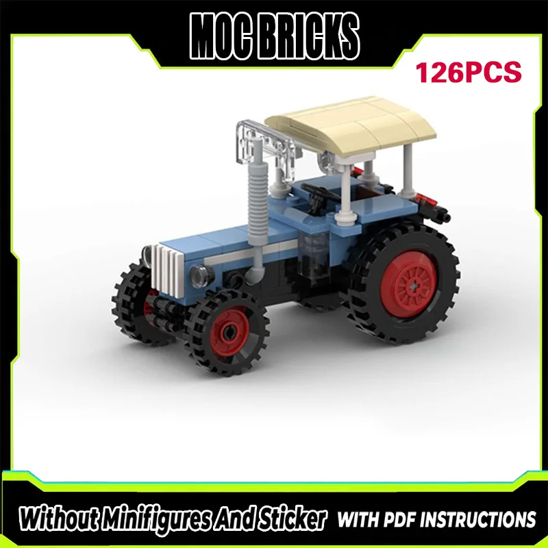 

Конструктор MOC: Модель городского автомобиля, сельскохозяйственный колесный трактор, модульная технология, подарки, праздничный набор для сборки, детские игрушки