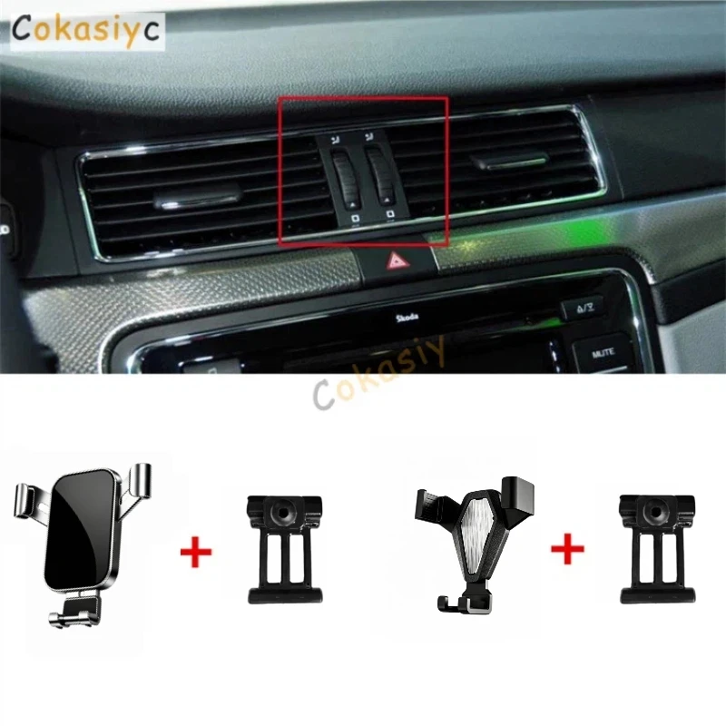 1Lot ABS Material For 2009-2015 Skoda SUPERB II 3T4 Special Car Phone Holder Fixed Bracket Stand Mobile Universal Car Bracket