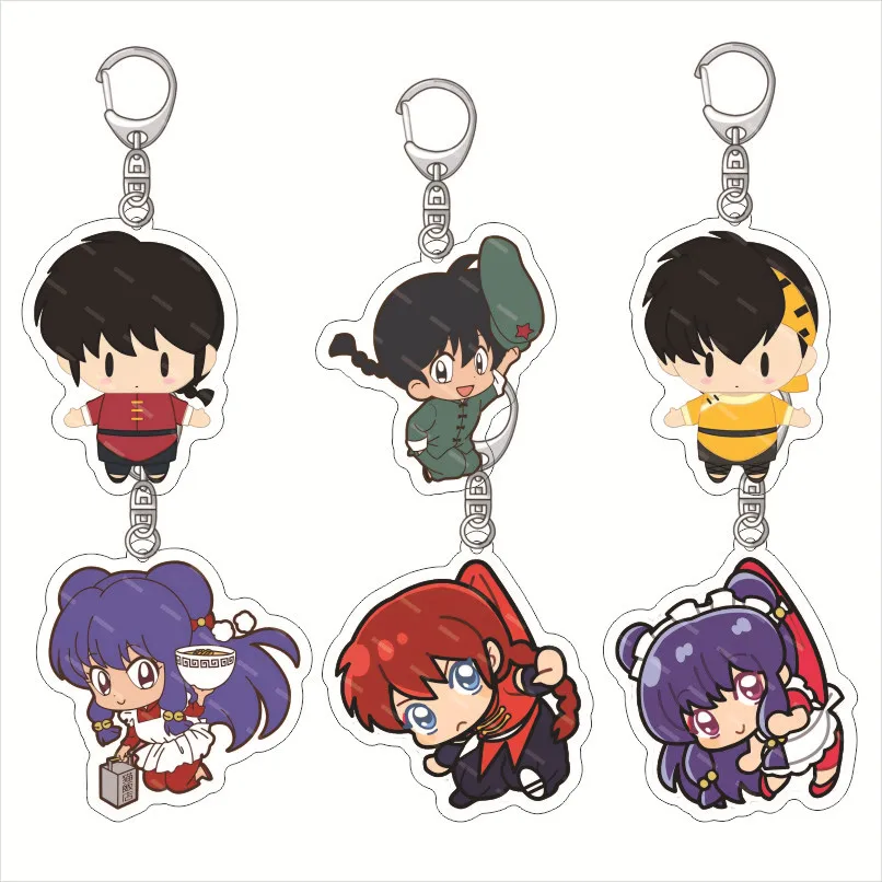 Ranma 1/2 Tendou Akane Anime acrílico amigos regalo chica colgante joyería lindo llavero creativo moda llavero bolsa encantos