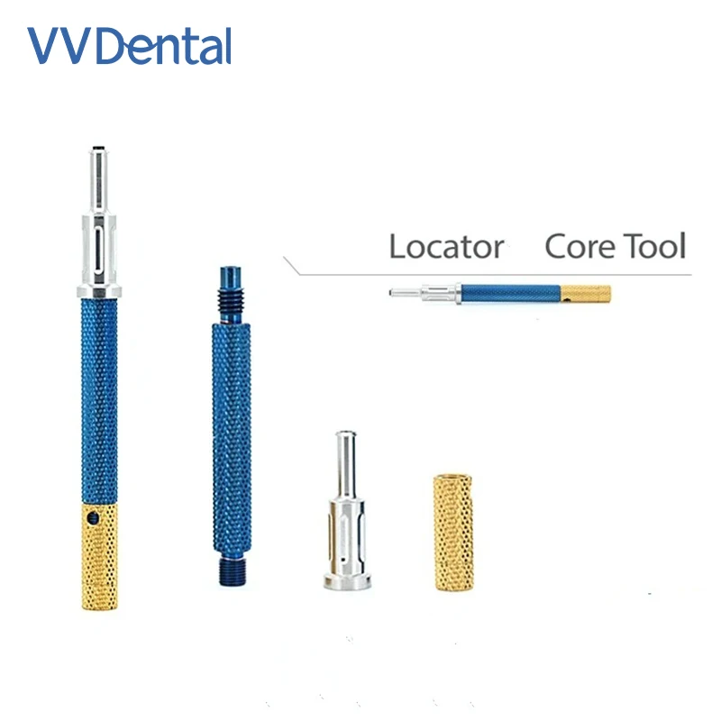 

VVDental Universal Implant Retention Caps Insertion Extraction Tool Locator Core Tool 3-in-1 Metal Handle Auxiliary Tools