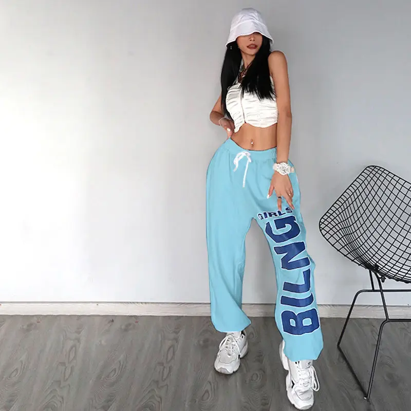 2026 Amerikanische Retro-Hose mit Buchstabenprint für Damen/Kinder – Neue Sport-Hip-Hop-Trend-Freizeithose für Tanz und Jazz-Auftritte, lockere Passform – Detail 16