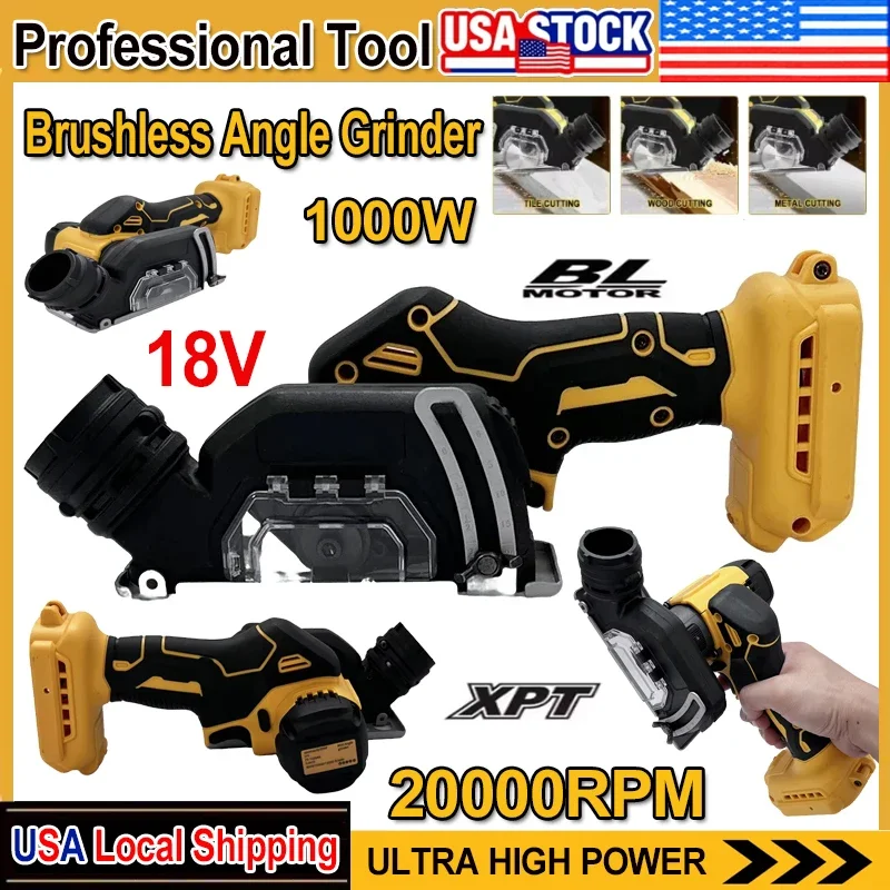 

Fit Dewalt 3 Inch Mini Angle Grinder Cordless 3 Inch Electirc CUT OFF Tool Cutting Circular Saw Power Tool for 18V 20V Battery