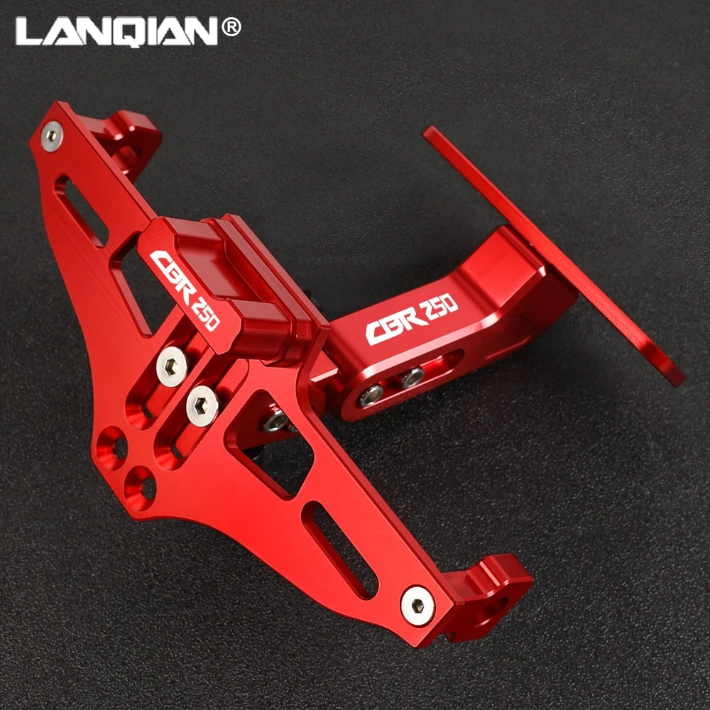 For HONDA CBR 250 CBR250 NSR250/MC18/MC21/MC22/MC19 1988-2016 Adjustable Rear Tail Tidy License Plate Holder Bracket LED Light