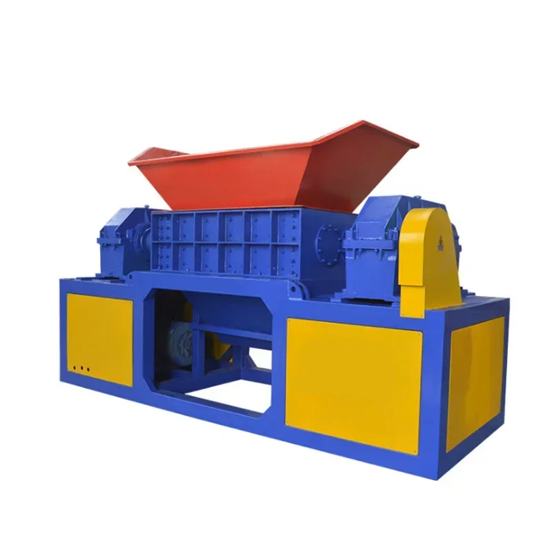 Kitchen waste shredder harmless treatment animal carcasses dead pig double shaft machine Shandong crushing solid