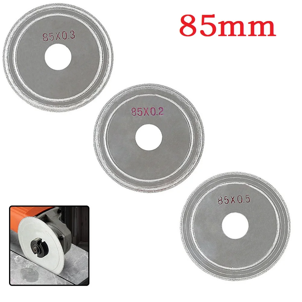 

1pcs Glass Cutting Disc Blade 85mm Diamond Cutting Disc Marble Saw Blade For Ceramic Tile Jade Jewelry Special Cutting Power Too