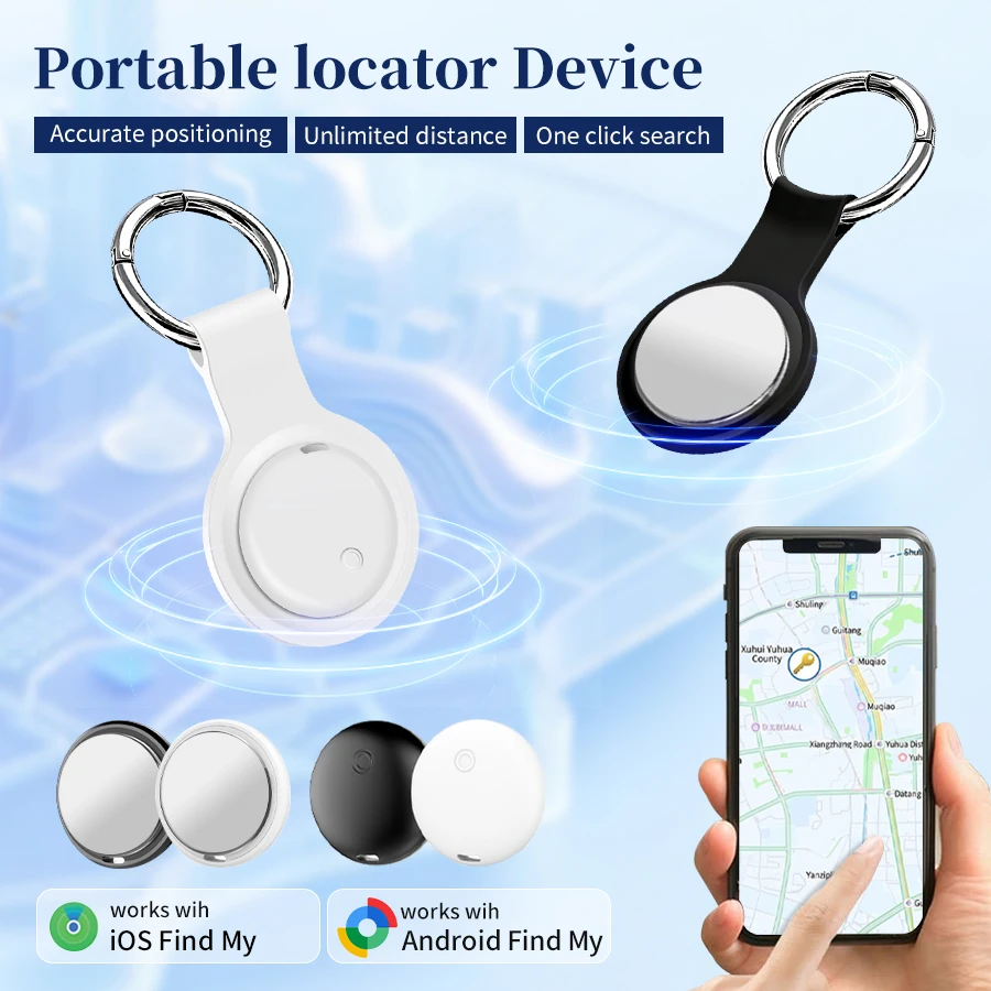 IOS Android Mini GPS Tracker Key Finder Waterproof Smart Tag Find My APP for Keys Wallet Luggage Pet Dog Cat Travel Anti Lost