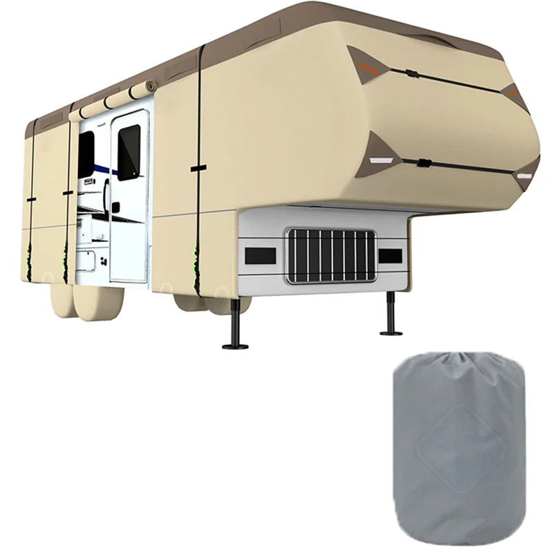 Funda para caravana de alta calidad para RV, transpirable, duradera, impermeable, resistente a desgarros y anti-UV, para venta al por mayor