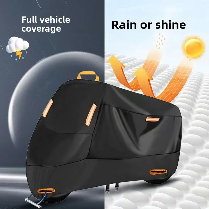 

Heavy Duty Waterproof Motorcycle Cover UV Protection Dustproof Outdoor Scooter & Moped Cover