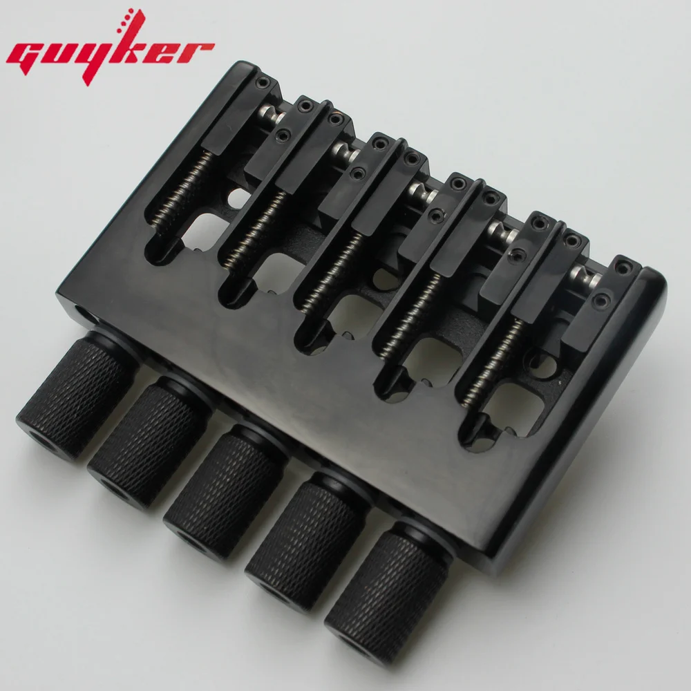 5 String Slightly Adjustable String Spacing Headless Bass Bridge Black Base CNC Processing With String Lock