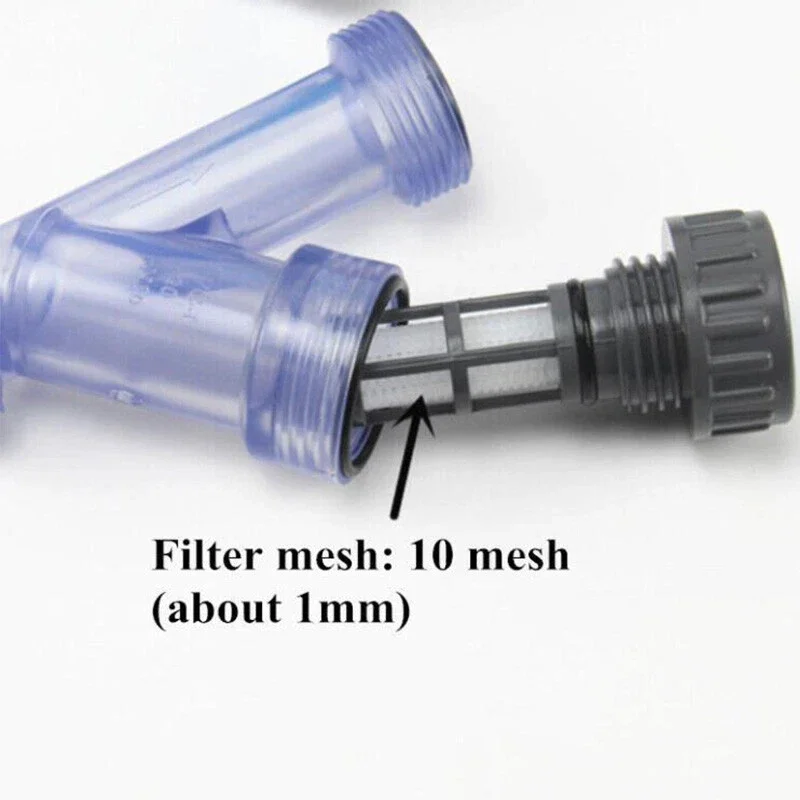 

1Pcs PVC Transparent Filter Y Type Strainer Plastic Pipe Filter Water Strainer for Tap Water Home Industrial