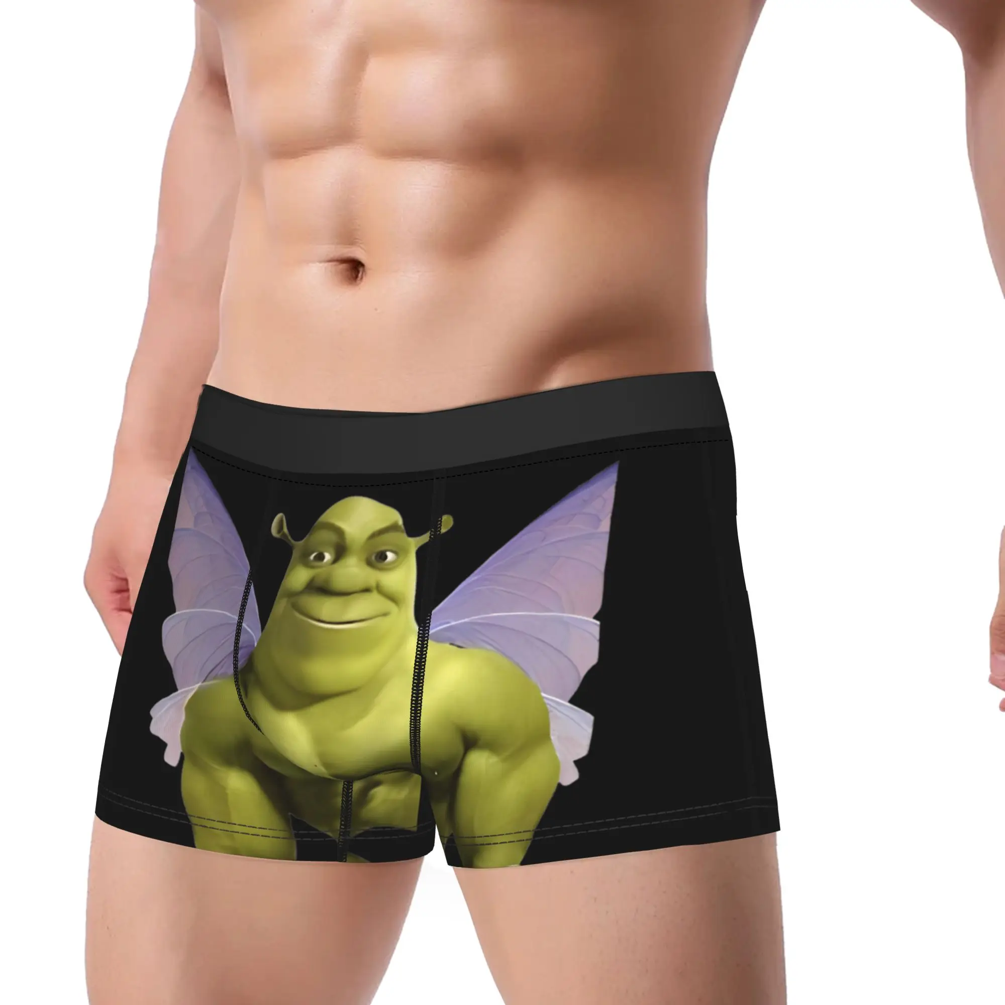 Novelty Boxer Shreks Meme Butterfly Shorts Panties Briefs Men's Underwear Ogre Funny Memes Breathable Underpants for Homme S-XXL