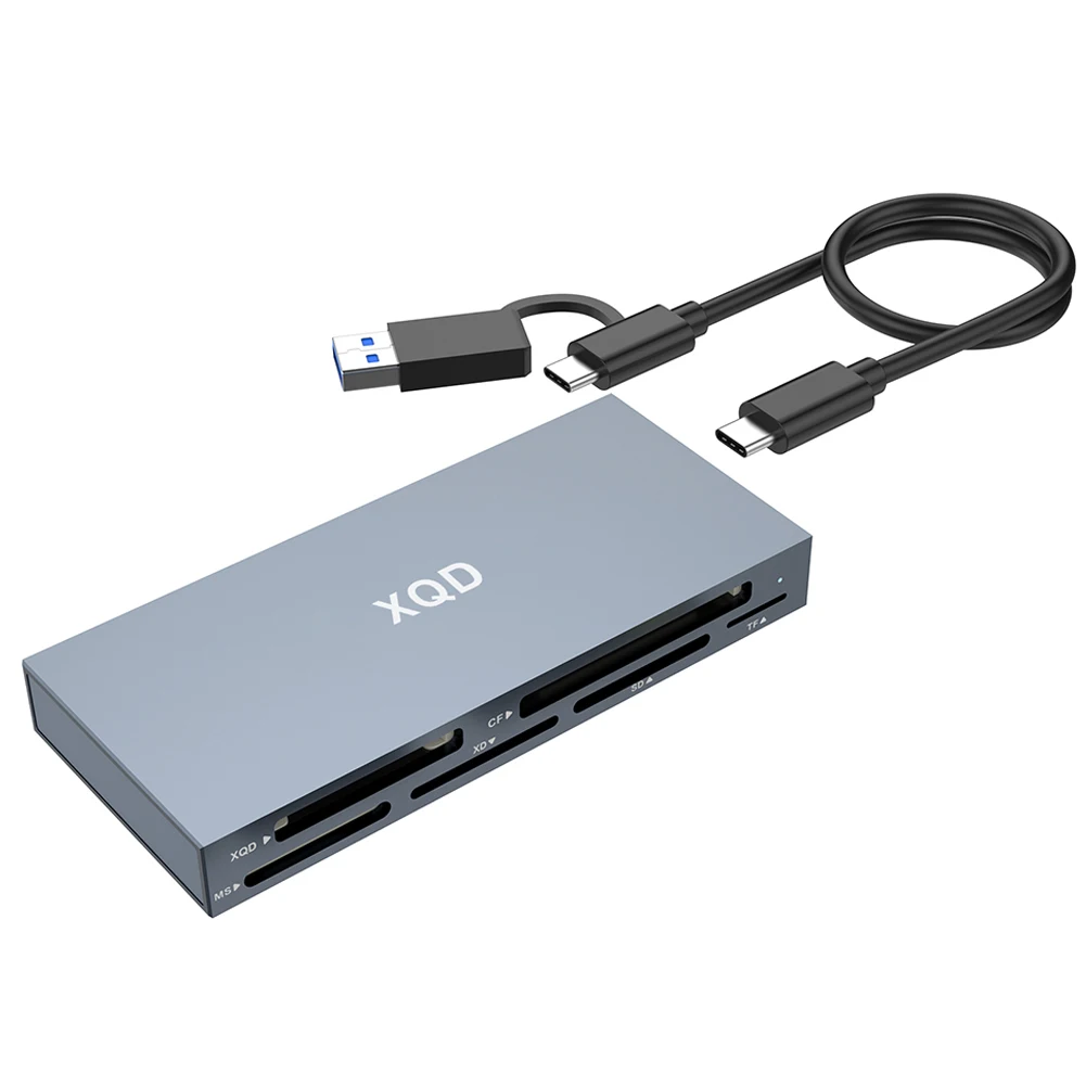 

6 in 1 Multi XQD Reader USB C USB 3.0 XQD/SD/TF/MS/XD/CF Reader Memory Card Reader Multi Memory Card Reader for Sony G/M Series