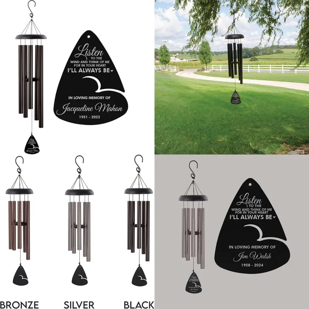 

customized 30-inch bronze wind chime: tribute to the breeze