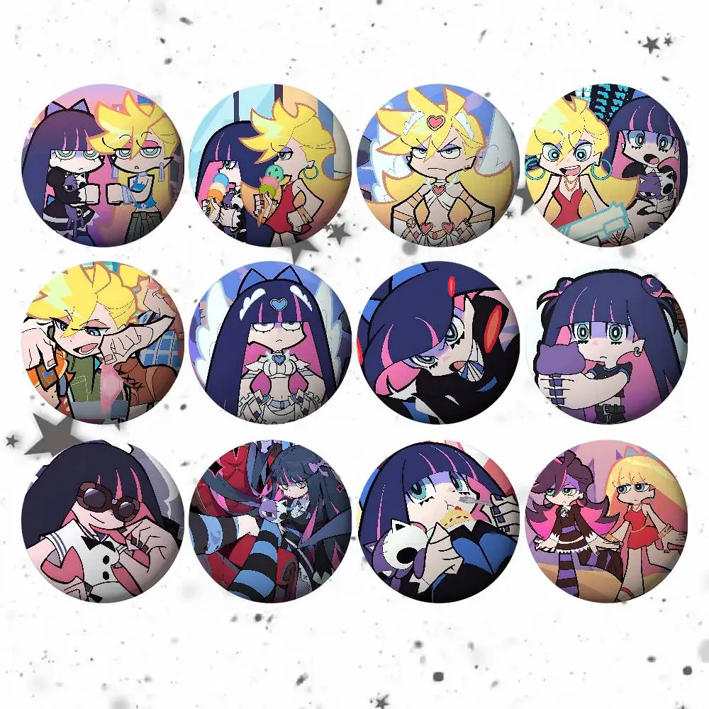 Anime P-Höschen Strumpf mit Strumpfgürtel Abzeichen Cartoon Runde Broschen auf Rucksack Jacke Acryl Knopf Pins Sammlung Geschenke
