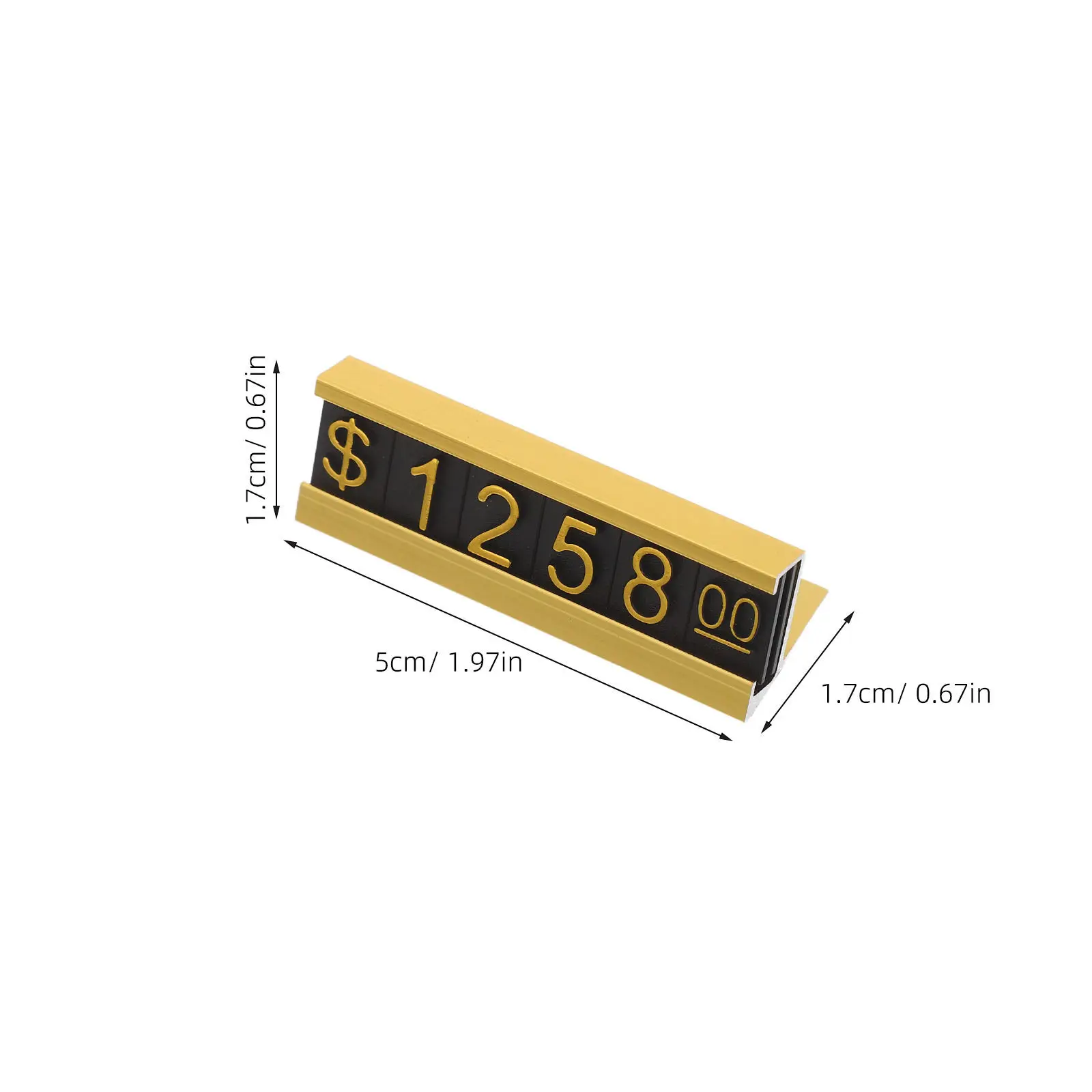 16Sets Price Tag Displays Adjustable Price Display Cubes for Jewelry Retail Store Counters Flexible for Small