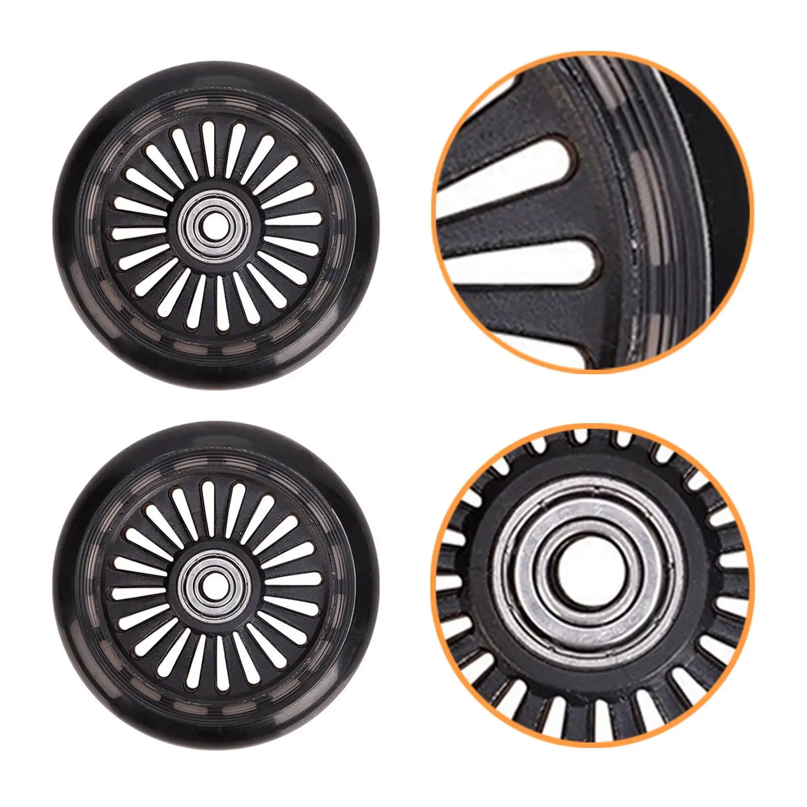 2x Baby Stroller Front Wheels Professional Easy to Install Parts Replacement