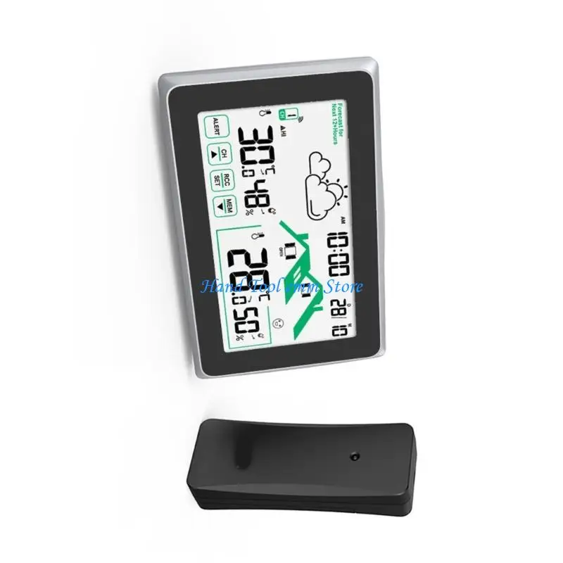 H37F Digital Intelligent Touch Button Tool With Indoor Outdoor Temperature Humidity And Frosts Alerts Feature