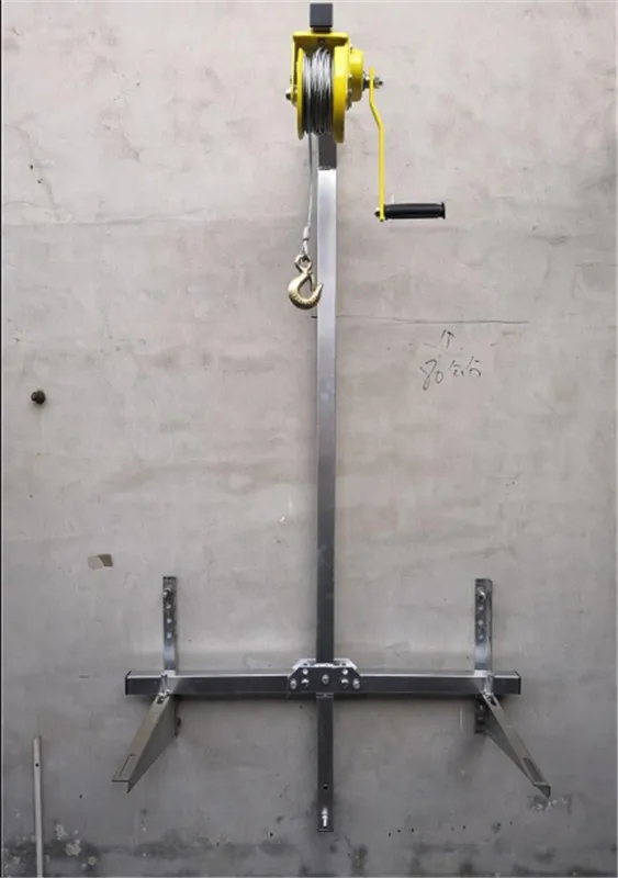 10/15/20M Galvanized Outside Installation Lifting Tool Crane Folding Self-locking Manual Winch Assembly Air Conditioner