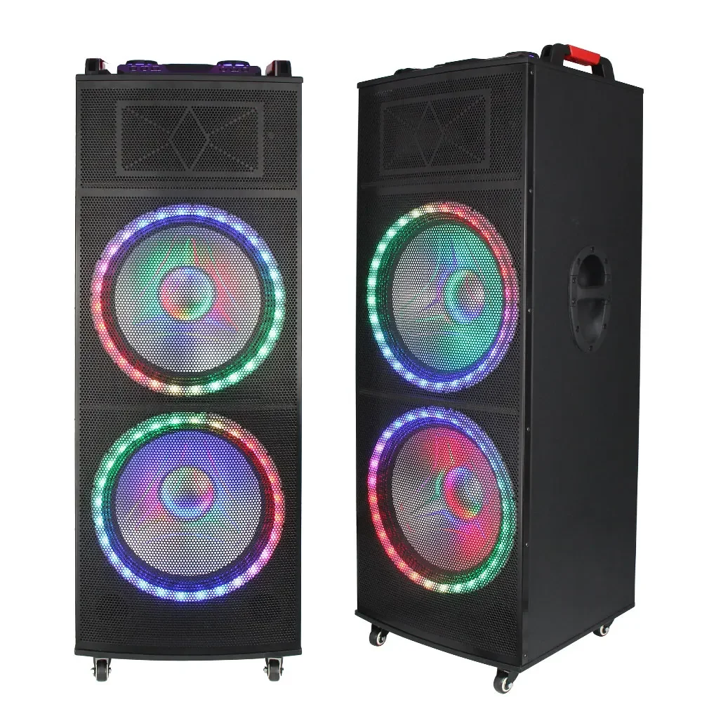 Big power Double 15'' Speaker DJ stage woofer ktv speakersportable speaker wireless