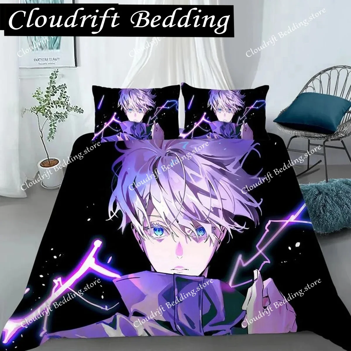 

Jujutsu Kaisen Japan Anime 3D Printed Bedding Set King Duvet Cover Pillow Case Comforter Cover Bedclothes Duvet Covers
