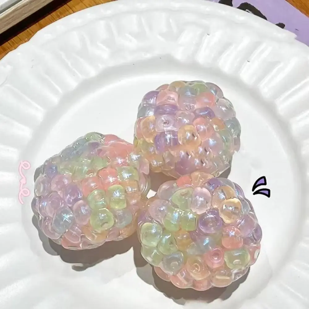 

Прозрачные радужные бусины, очень мягкая игрушка с имитацией шарика ручной работы, красочная эластичная игрушка с медленным отскоком, подарок для ребенка